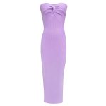Solid-Color-Strapless-Knitted-Dress-1