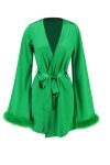 Green-Long-Sleeve-Fuzzy-Cuff-Strappy-Mini-Dress-3