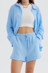 Long-Sleeve-Solid-Color-Shirt-Shorts-Set-1