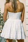 White-Lace-Tie-up-Strapless-Tiered-Dress-1