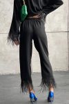 Black-Fuzzy-Hem-Shirt-Long-Pant-Set-1