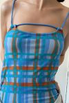 Blue-Halter-Plaid-Print-Tops-5