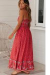 Bohemian-V-Neck-Floral-Maxi-Dress-Red