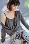 Cardigan-Vest-Velvet-Polka-Dots-Long-Pants-Loungwear-Suit-2