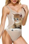 Cat-With-Glasses-Print-One-Piece-Swimsuit-1