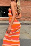 Contrast-Striped-Strapless-Crop-Top-Midi-Skirt-Suits-1