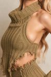 Distressed-Turtleneck-Tank-Top-Detachable-Sleeve-Skirt-Suits-2