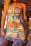 Floral-Print-Crisscross-Backless-Strapless-Crop-Top-Skirt-Suits-1