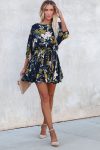 Floral-Print-Strappy-Waisted-Chiffon-Dress-2