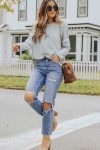 Gray-Pocketed-Oversized-Drop-Sleeve-Top-1
