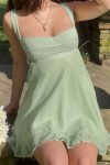 Green-Backless-Patchwork-Lace-Cami-Dress-1