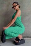 Green-Crew-Neck-Sleeveless-Knitted-Dress-3