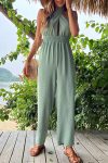 Green-Tie-back-Cutout-High-Waist-Jumpsuits-3