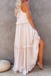 Halter-Sleeve-Pleated-Tiered-Maxi-Dress-1