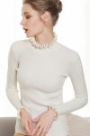 High-Collar-Lace-Cuff-Wool-Sweater-4