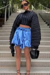 High-Collar-Long-Sleeve-Pleated-Crop-Top-4