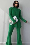 High-Collar-Ribbed-Knitted-Bell-Bottoms-Two-piece-Set-8