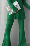 High-Collar-Ribbed-Knitted-Bell-Bottoms-Two-piece-Set-8