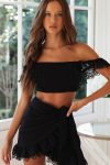 Lace-Strapless-Crop-Top-Strappy-Skirt-Suits-4