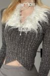 Lapel-Fuzzy-Knitted-Crop-Top-1