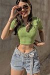 Lapel-Solid-Color-Knitted-Crop-Top-1