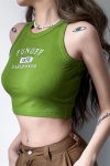 Letter-Embroidery-Sleeveless-Crop-Top-3