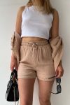 Long-Sleeve-Solid-Color-Shirt-Shorts-Set-1