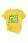 Lucky-Smile-Clover-Printed-T-shirt-offwhite