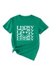 Lucky-Smile-Clover-Printed-T-shirt-offwhite