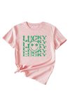 Lucky-Smile-Clover-Printed-T-shirt-offwhite