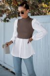 Mock-Neck-Contrast-Color-Fake-Two-Piece-Top-2