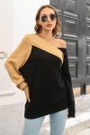 Off-Shoulder-Contrast-Color-Sweater-1