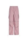 Pink-Drawstring-Zipper-Cargo-Long-Pants-4