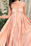 Pink-Halter-Ruffle-Irregular-Strapless-Dress-1