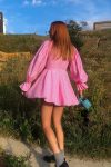 Pink-Plaid-Lapel-A-Line-Babydoll-Dress-3