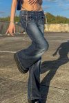 Pocketed-Low-waisted-Flares-Jeans-1
