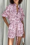 Printed-Puff-Sleeve-Shirt-Drawstring-Shorts-Suits-6