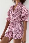 Printed-Puff-Sleeve-Shirt-Drawstring-Shorts-Suits-6