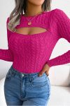 Solid-Color-Cable-Knit-Cut-out-Sweater-7