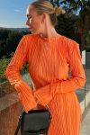 Solid-Color-Crew-Neck-Pleated-Maxi-Dress-4