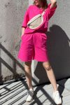 Solid-Color-Half-Sleeve-T-shirt-Cotton-Two-piece-Shorts-Set-9