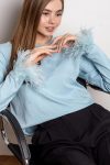 Solid-Color-Long-sleeve-Fuzzy-Cuff-T-shirt-7