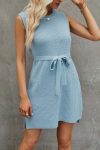 Solid-Color-Tie-up-Side-Slit-Knit-Tank-Dress-1