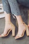 SolidAnkleStrapHighHeelSandals10