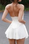 Strapless-Tie-up-Corset-Ruched-Dress-1