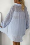 Striped-Textured-Long-Sleeve-Shirt-Two-piece-Shorts-Set-5