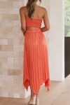 Tie-front-Strapless-Crop-Top-Pleated-Skirt-Suits-7