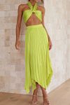 Tie-front-Strapless-Crop-Top-Pleated-Skirt-Suits-7