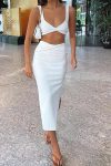 Twisted-Front-Crop-Top-High-Waist-Slit-Skirt-Suits-2