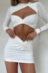 Twisted-front-Cutout-Crop-Top-Skirt-Suits-8